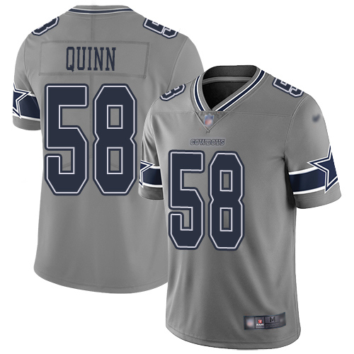Men Dallas Cowboys Limited Gray Robert Quinn #58 Inverted Legend NFL Jersey